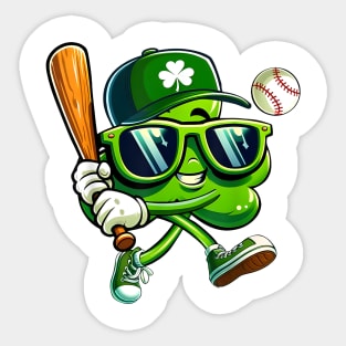 Shamrock Baseball, Funny St Patricks Day, Funny Patrick's Day Sticker